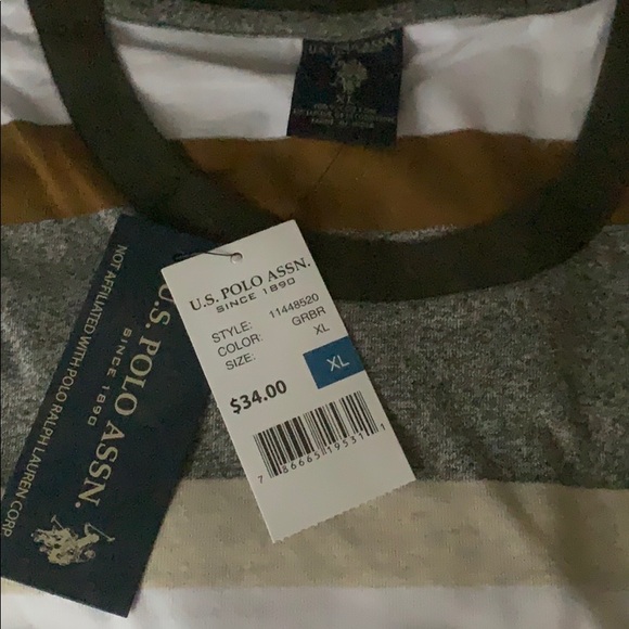 New U.S. Polo Assn. three tone Short Sleeve - XL - Picture 2 of 4